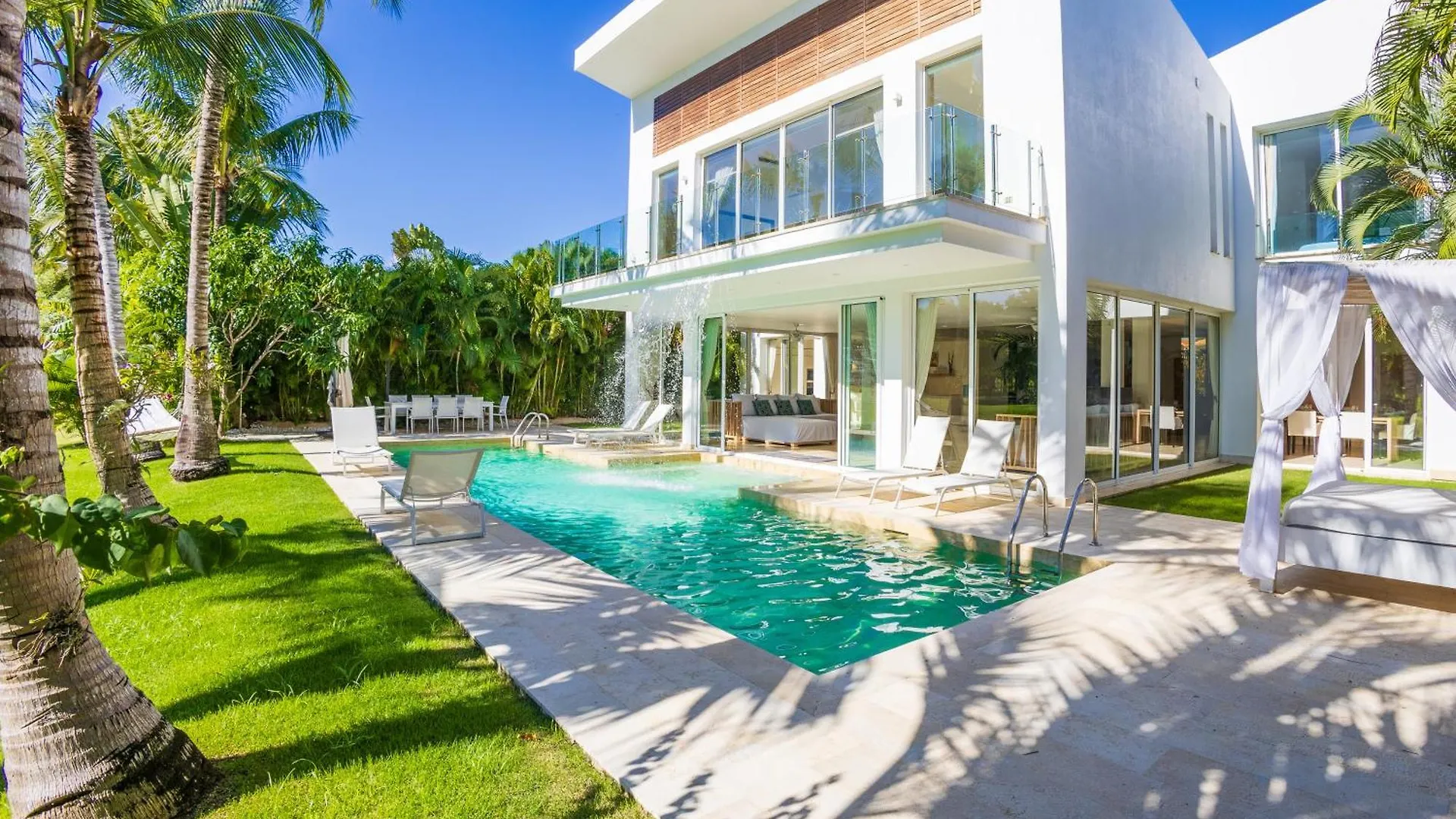 Luxury Rentals In Punta Cana - Exclusive Waterfall Villa With Private Pool, Bbq, Maid, Golf