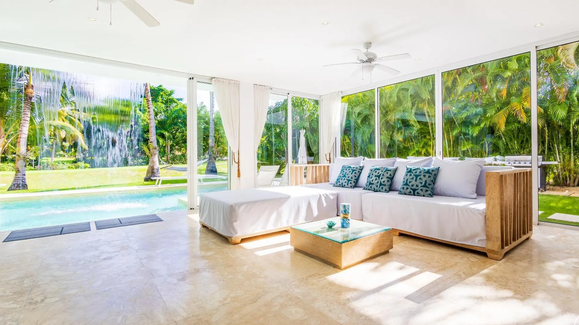 Luxury Rentals In Punta Cana - Exclusive Waterfall Villa With Private Pool, Bbq, Maid, Golf